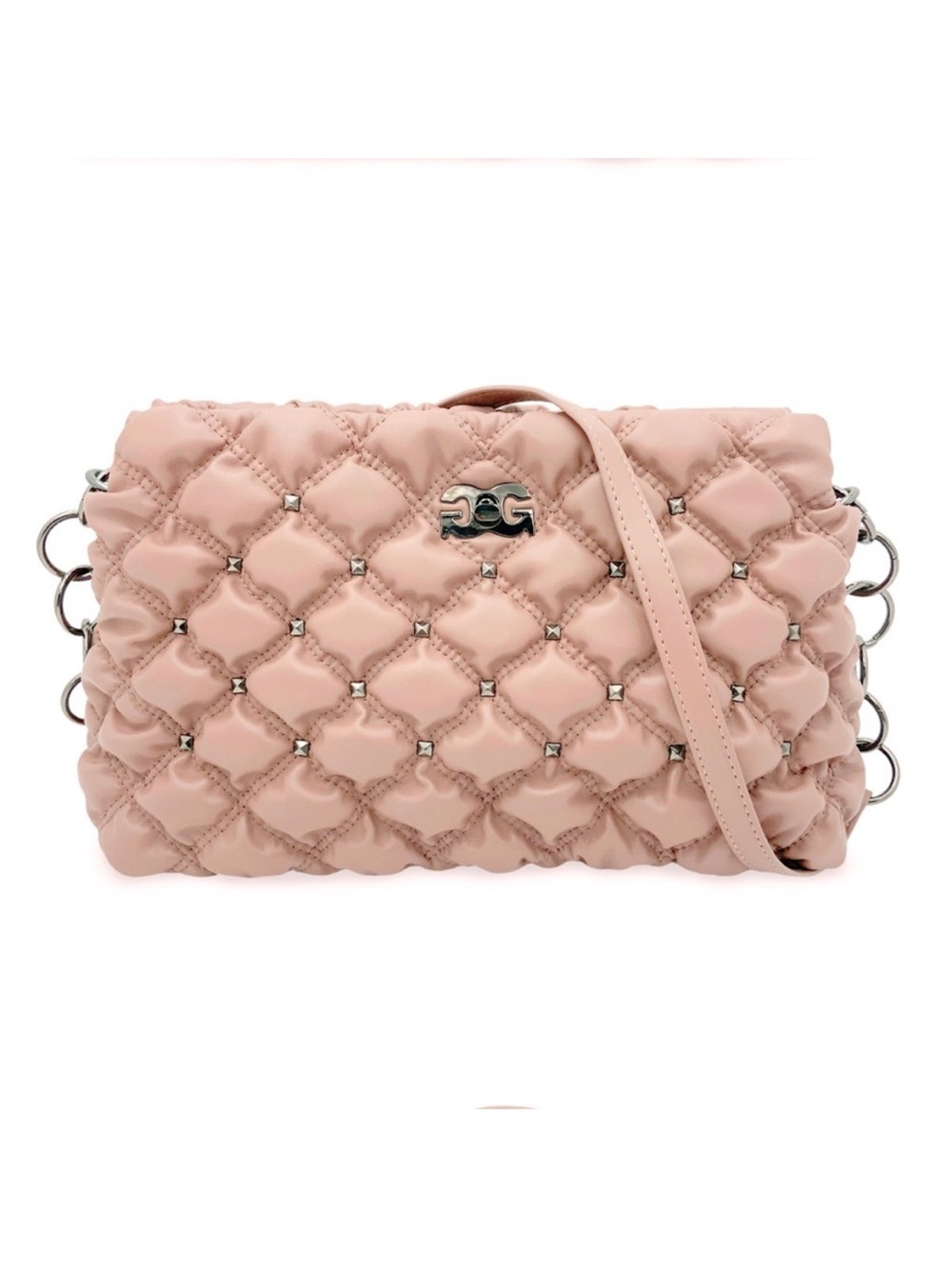 ✨ NWT Gilda Paris Waffle Quilted Studded Handbag - Blush Pink ✨
